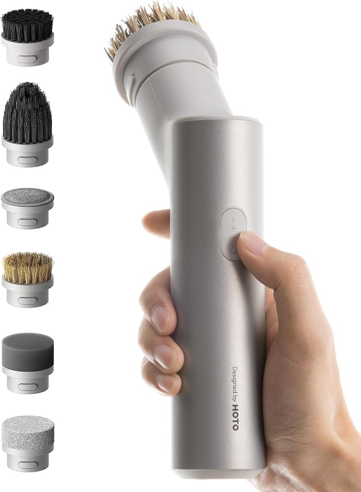 HOTO Electric Spin Scrubber, IPX7 Waterproof, 300 RPM, 9 Heads