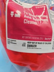 Ecolab 6101040 73 Disinfecting Acid Bathroom Cleaner One Bag Of 2-Liter