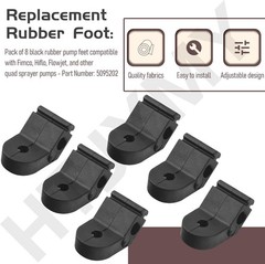 8 Pack 5095202 Rubber Pump Feet Replacement Parts, Black, Compatible with…