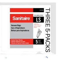 15-Pack Sanitaire 63256A Style Ls Premium Paper Vacuum Bag