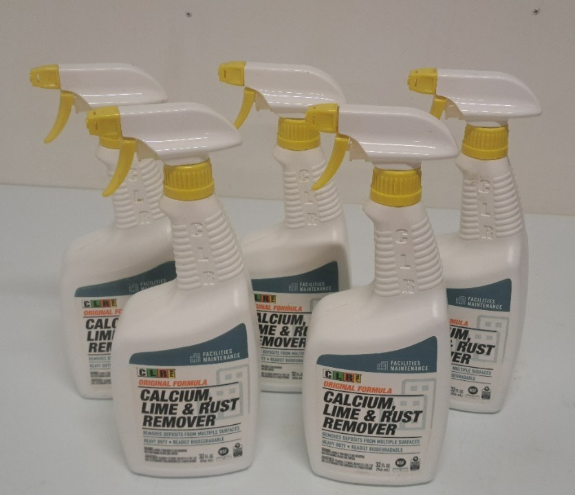 Calcium Lime and Rust Remover 32 oz Spray Bottle Lot of 5