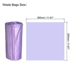4 Rolls / 120 Counts Small Trash Bags 0.5 Gallon Garbage Bags Purple