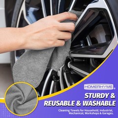 HOMERHYME Microfiber Cleaning Cloth,150 Pack Grey 150 Pack,