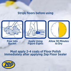 Zep Stain Resistant Floor Sealer – 1 Gallon (Case of 2) ECZUFSLR1282 – Durable,