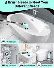 Spin Scrubber for Cleaning Bathroom, Shower Scrubber Cordless Cleaning Brush …