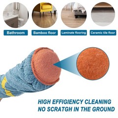 KeFanta Self-Wringing Twist Mop, Microfiber Cloth Wet Mops for Floor Cleaning…