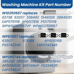 XwaYexa Washing Machine Suspension Spring Kit (3x WP63907 Springs +…