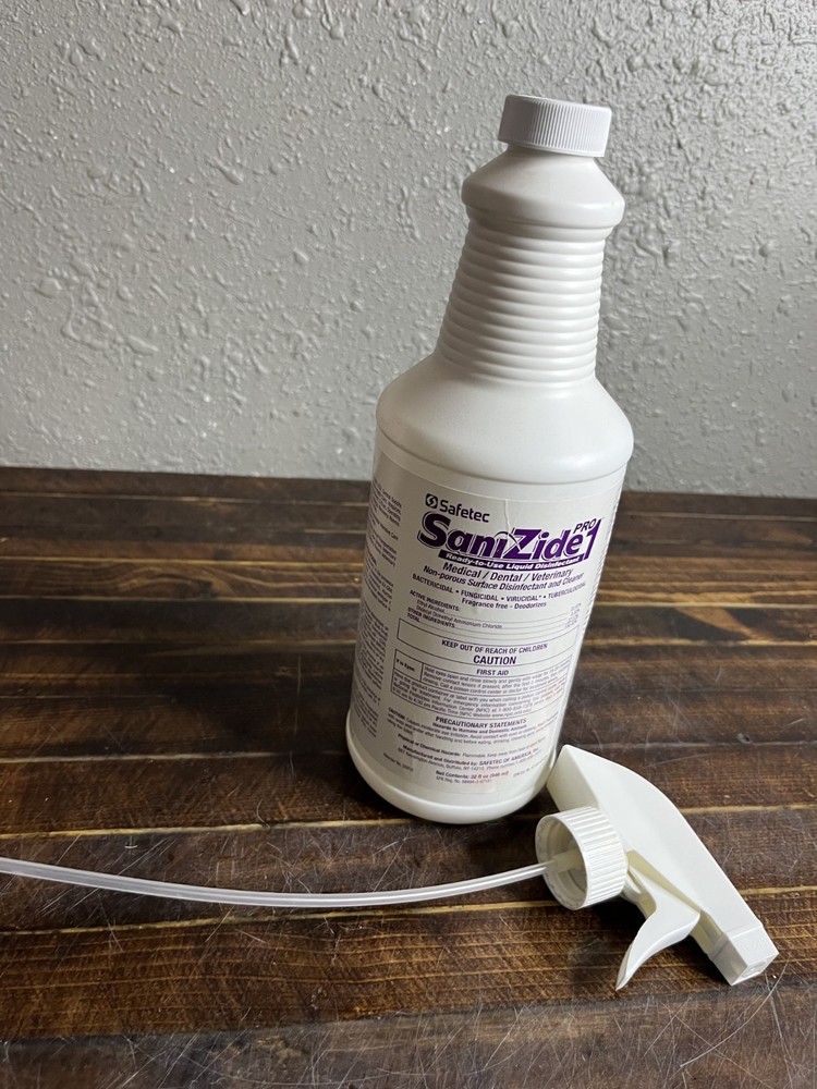 Safetec SaniZide Pro 1 Disinfectant Spray 32 oz Hospital Cleaner EPA Reg.