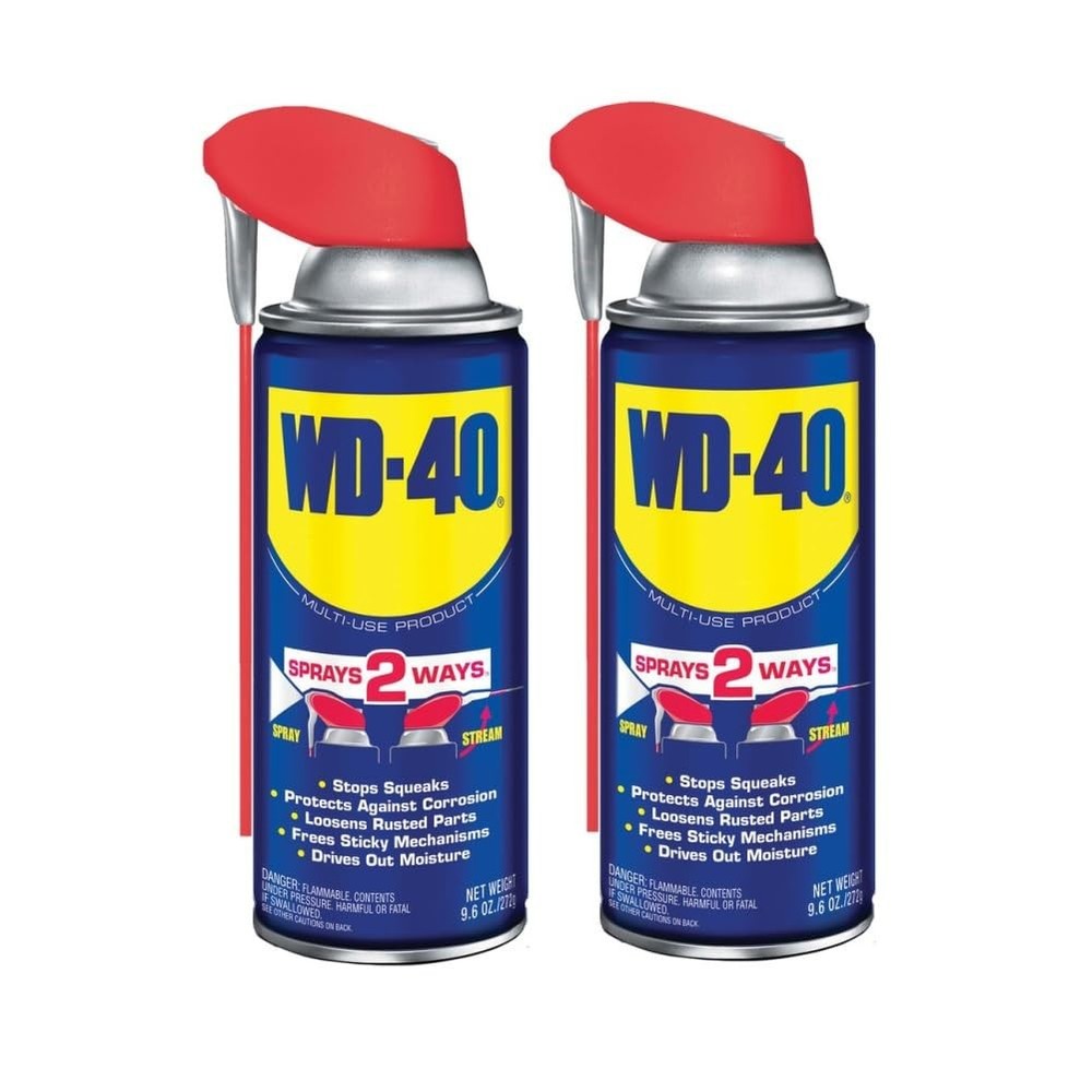 Classic WD-40 Formula, Multi-Use Product with Smart Straw Sprays 2 Ways – 2 Pack