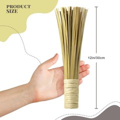 4 Pcs 12 Inches Bamboo Wok Brush Bamboo Kitchen Cleaning Brush Pot Scraper