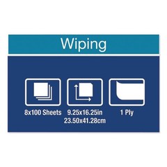 Tork Multipurpose Paper Wiper, 9.25 x 16.25, White, 100/Box, 8 Boxes/Carton