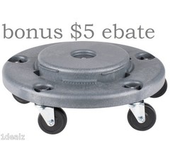 Professional Heavy Duty Brute Trash Can Rolling Dolly 18″ Garbage Container 2pk