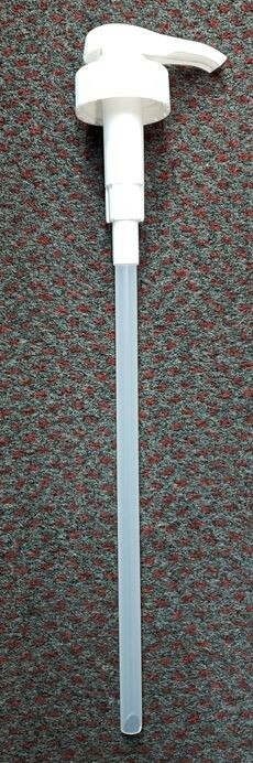 1/8 oz plastic pump, white for gel sanitizer, lotion soap, fits gallon container