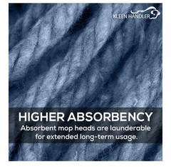 Bison Life KLEEN HANDLER Nano Microbial General Cleaning Mop – 24 Replacements
