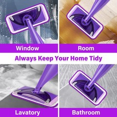 6 Pack Reusable Mop Pads for Swiffer WetJet Spray Mop, Wet Refill Purple