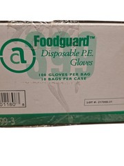 Amer Care Good Guard Disposable P.E. Gloves Large 399-3 10/100 1,000 Gloves