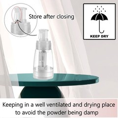 Aethland Powder Spray Bottle for Dry Shampoo, Talc 6 Ounces, 1pc Transparent
