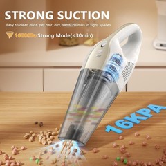 Myuako Handheld Vacuum Cordless 16000Pa 160W Handheld Car Cordless Vacuum
