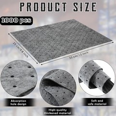 Water & Oil Absorbent Floor Mats – 100 Pieces, 9.8 x 13 Inch for Easy Cleanup