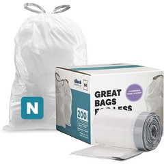 Plasticplace Custom Fit Trash Bags Compatible Simplehuman X Code N 200