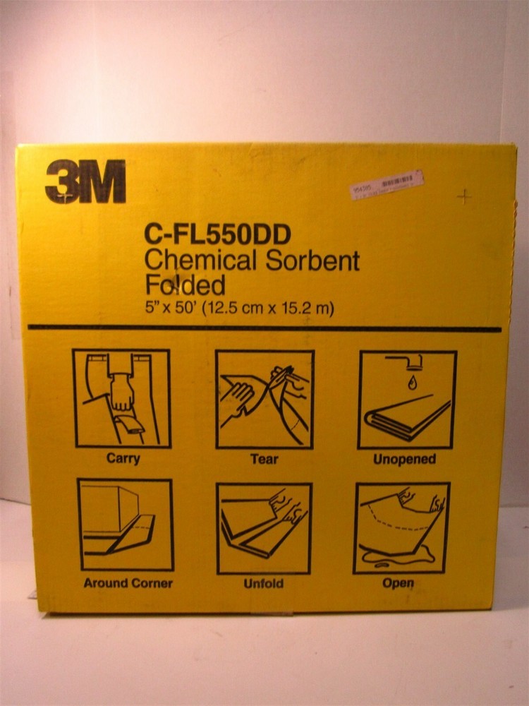 3M C-FL550DD High-Capacity Folded Universal Chemical Sorbent Pad 5″ x 50′ New