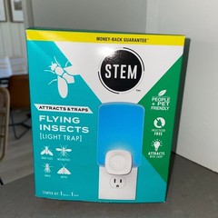 STEM Light Trap, Attracts and Traps Flying Insects, Emits Soft Blue Light,