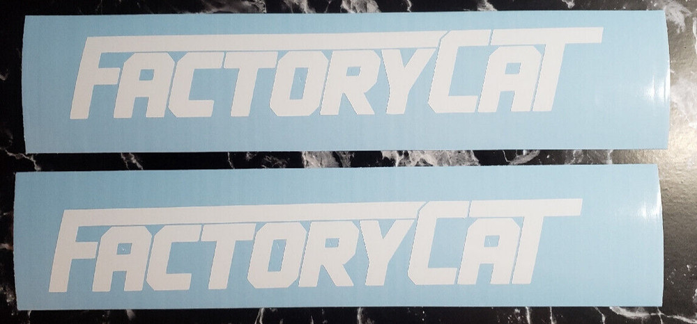 FACTORY CAT TOMCAT FLOOR SCRUBBER DECALS Stickers Gloss WHITE 4 decals FAST USA!