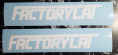 FACTORY CAT TOMCAT FLOOR SCRUBBER DECALS Stickers Gloss WHITE 4 decals FAST USA!