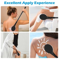 Lotion Applicator for Back, 25.7” Long Handle Back Applicator, Black
