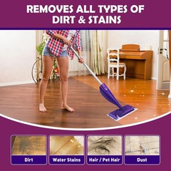Mopping Pad Refill Compatible with Wet Jet Mop, Disposable 60 Count, White