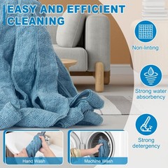 KeFanta Mops for Floor Cleaning,One Mop Handle with 2 Blue 0.8 inches,