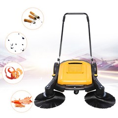 41″ Hand Push Sweeper Pavement Street Sweeping Tool Walk-behind Outdoor Cleaner