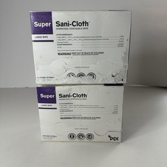 Lot Of 2 PDI Super Sani-Cloth Surface Disinfectant 50 Count Alcohol Scent 50 Ct