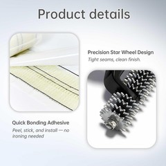 Vironix Carpet Patch Repair Kit with 5-Inch Star Wheel Seam Silver & Black