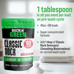 Rockin’ Green Classic Rock Laundry Detergent 90 Loads, Smashing Watermelons