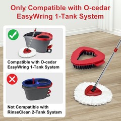 Spin Mop 1 Sets Stainless Steel Handle + 2 White Heads + 1 Base + 1 Brush