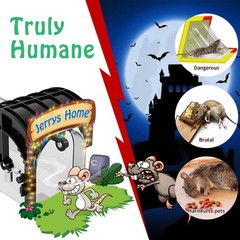 Humane Mouse Traps, 12 inches Enlarged No Kill Rat Live Traps for Black 1Pack