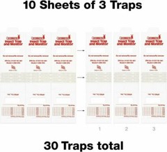 30 Catchmaster 288i Spider & Insect Small Monitor Traps (10 Sticky Glue Boards )