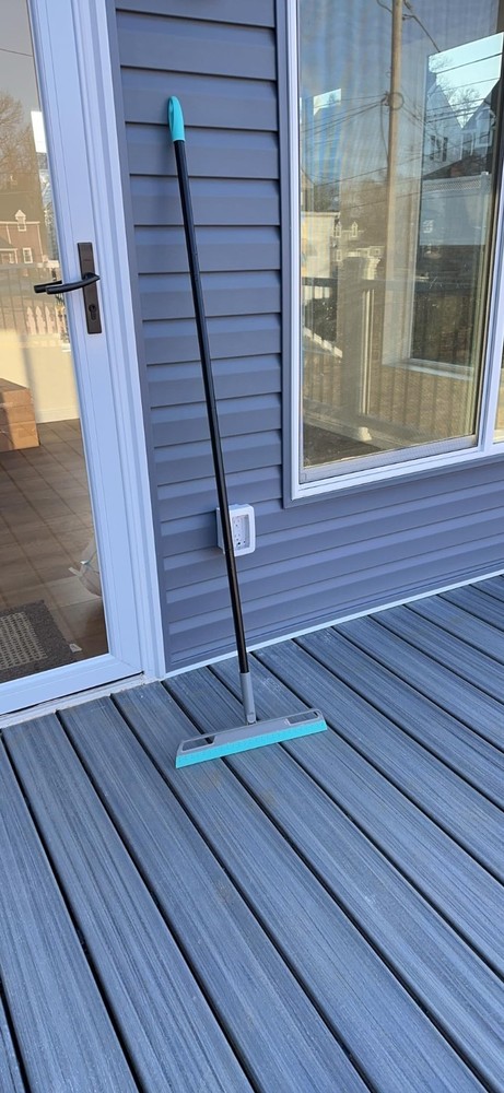 Silicone Floor Squeegee Broom 59 Inch Rubber Air Broom for Bathroom Kitchen Pet