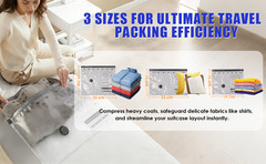 18 Pack Vacuum Storage Bags for Travel with Rechargeable Cordless Pump, Vacuum