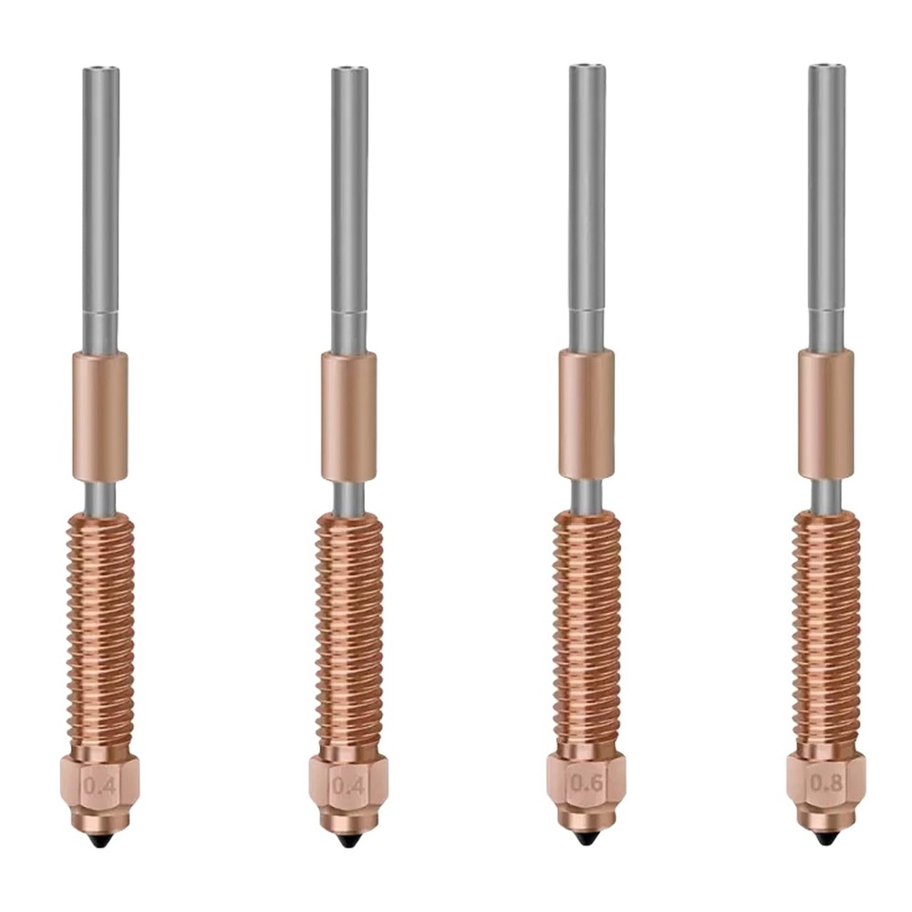 4PCS Quick-Swap Nozzle Kit for K2 SE, K1C, Ender 3 V3, 3D Printer Copper…