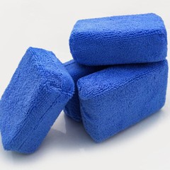 4Pc Blue Microfiber Applicator Sponge Pads for Polishing Cleaning Wax Car Detail