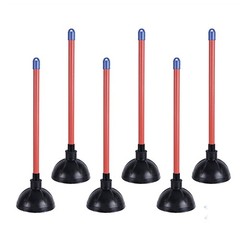 Boardwalk 09201 18 in. Plastic Handle Toilet Plunger – Red/Black (6/Carton) New