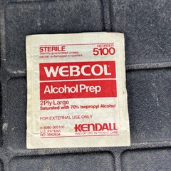 Vintage Expired Sterile Alcohol Prep Wipes x2 1977 USA