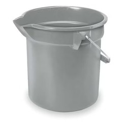 Rubbermaid Commercial Fg261400gray 3 1/2 Gal Round Bucket, 11-1/4 In H, 12 In