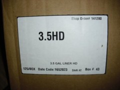 Box of 125 HD 3.5 Gal. Paint Pail Can Bucket Liners Plastic White 3.5 gallon