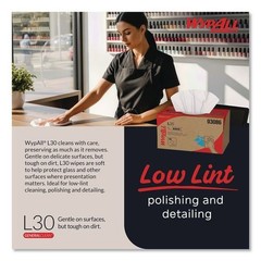 WypAll 03086 10 in. x 9.8 in. POP-UP Box L30 Towels – White (1200/Carton) New