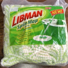 Libman Spin Mop Refill Wet Round Microfiber Mop Head Green Machine Washable