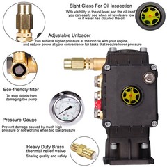 For Mi-T-M 3-0414 Pressure Washer Pump Triplex 3.5GPM@3000PSI 3400RPM 3/4″ Shaft