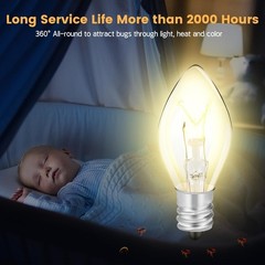 Original Flea Trap Light Bulb Replacement, 10 Pack 7W Replacement